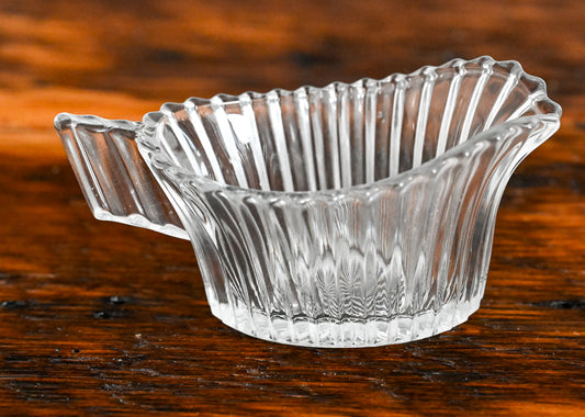 Heisey clear glass ribbed creamer