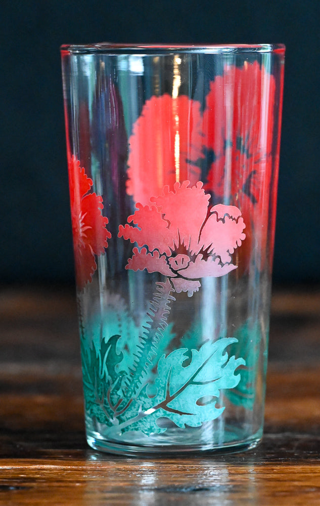 Anchor Hocking red poppies tumblers