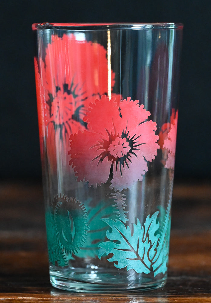 Anchor Hocking red poppies tumblers