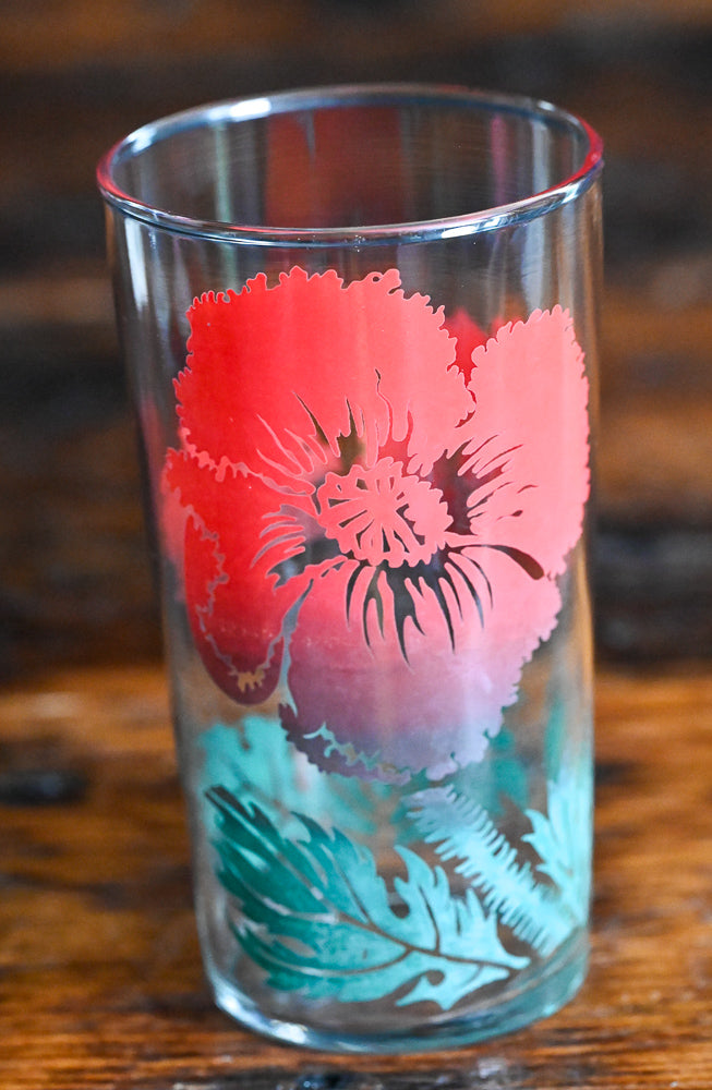 Anchor Hocking red poppies tumblers
