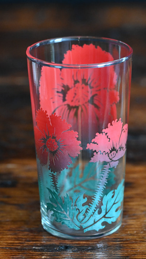 Anchor Hocking red poppies tumblers