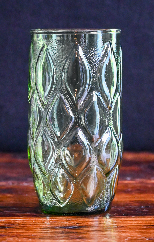 green Anchor Hocking Madrid tumblers