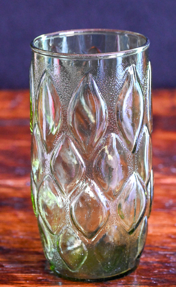 green Anchor Hocking Madrid tumblers