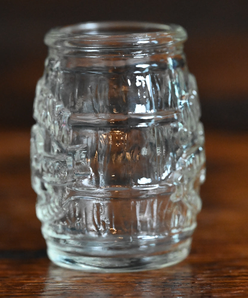 clear Jim Beam Barrel shotglasses