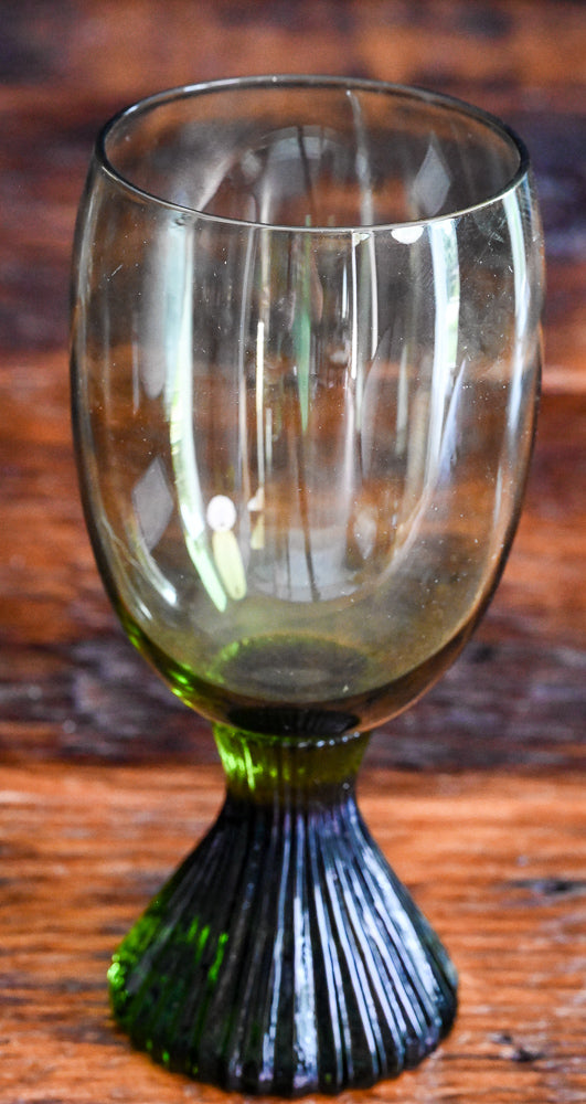 Lenox Tempo emerald ribbed goblet