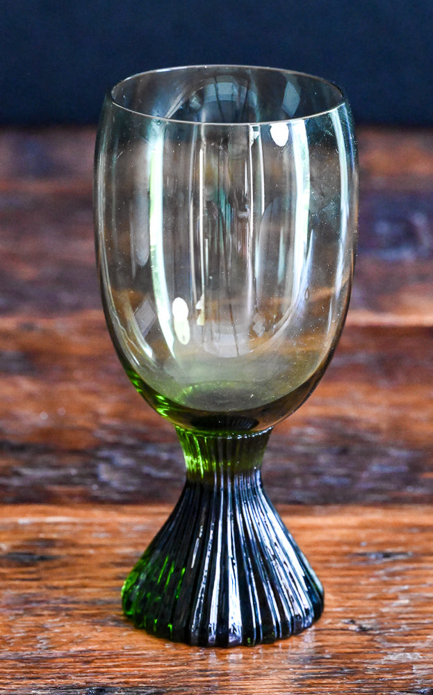 Lenox Tempo emerald ribbed goblet