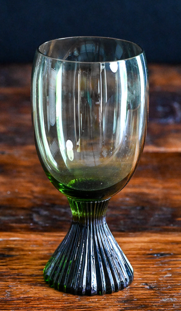 Lenox Tempo emerald ribbed goblet