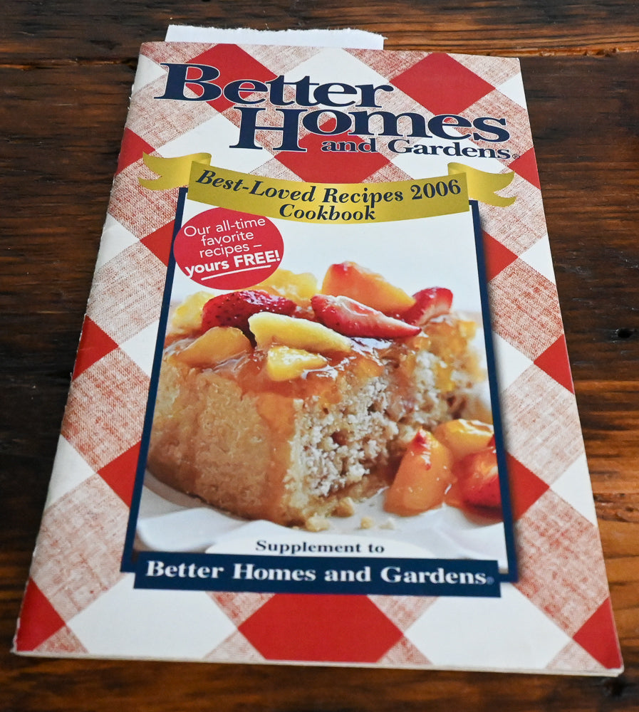red and white plaid Better Homes and Gardens booklet