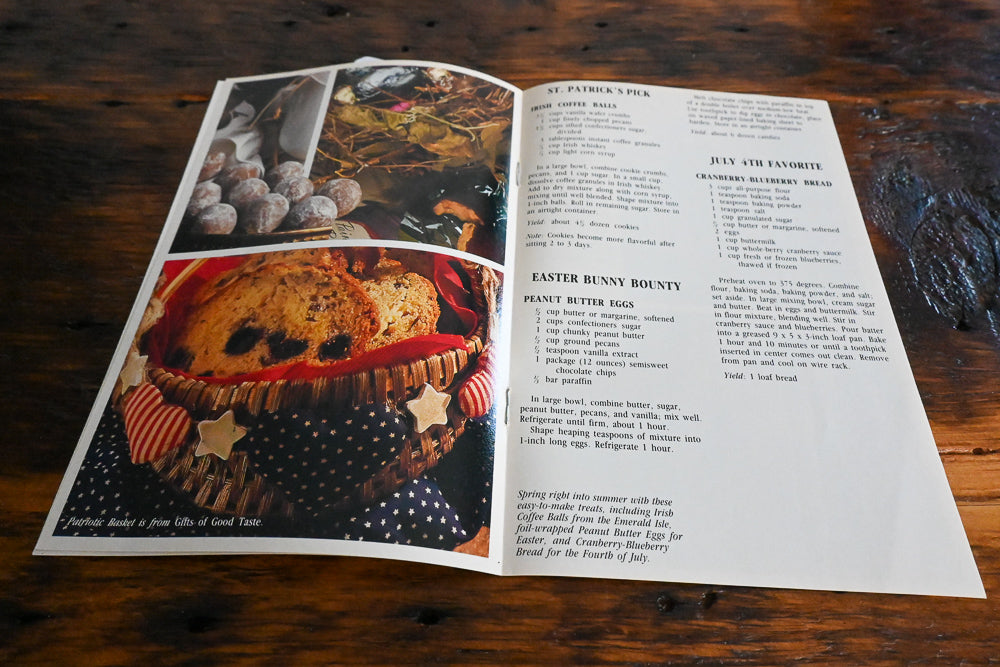 inside recipes from Delicious Delights for Celebrations booklet
