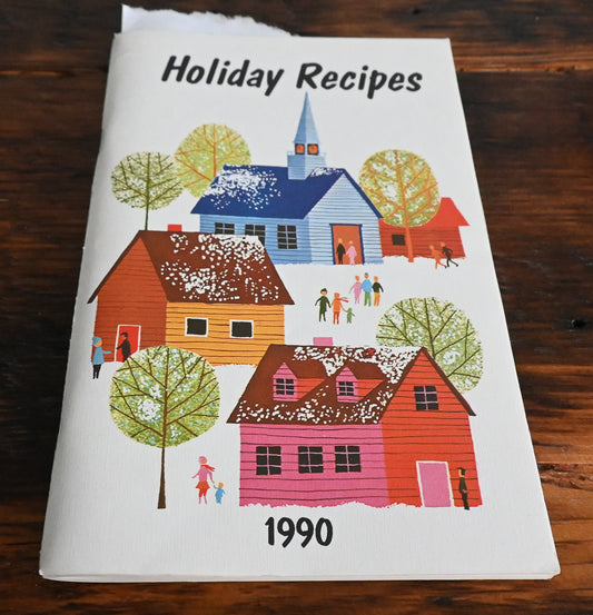 colorful cover of Holiday Recipes booklet 1990