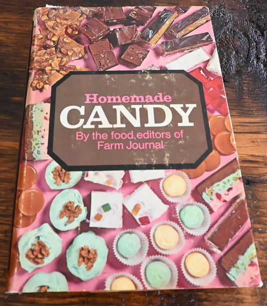 colorful candy on cover of Homemade Candy Cookbook