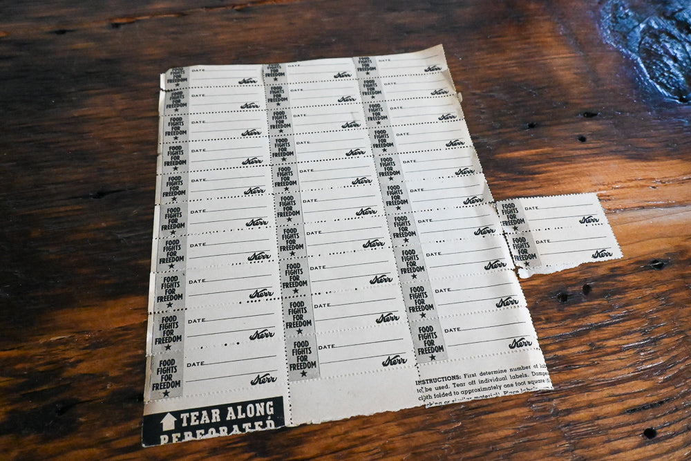 perforated canning labels