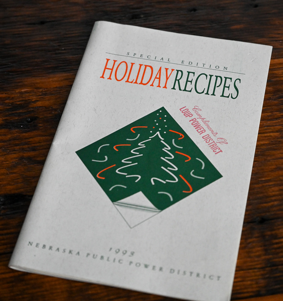 Holiday Recipes booklet - pine tree on cover
