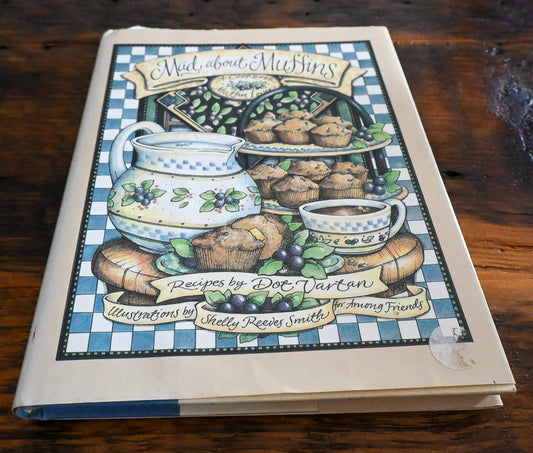 Cover of Mad About Muffins cookbook with illustration