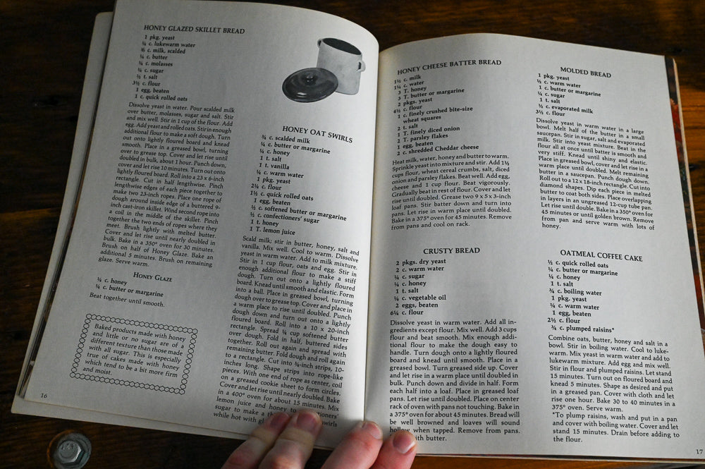 From Mama's Honey Jar cookbook inside recipes