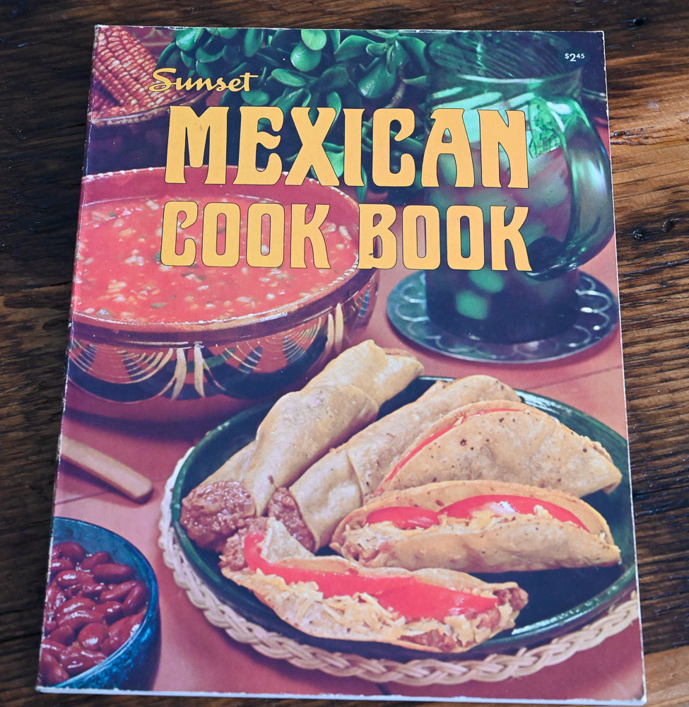 cover of Sunset Mexican cookbook with tacos