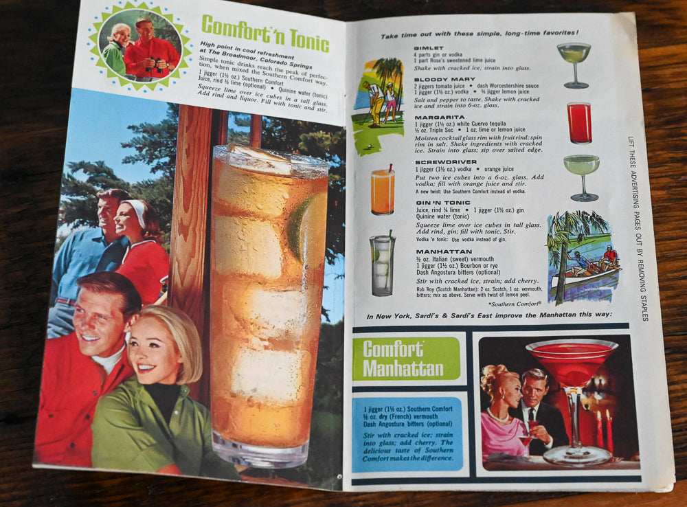 inside of Southern Comfort Weekend Barguide booklet
